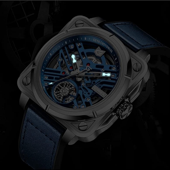 Automatic Mechanical Watch Skeleton Stainless 50M Waterproof - Picture 7 of 8